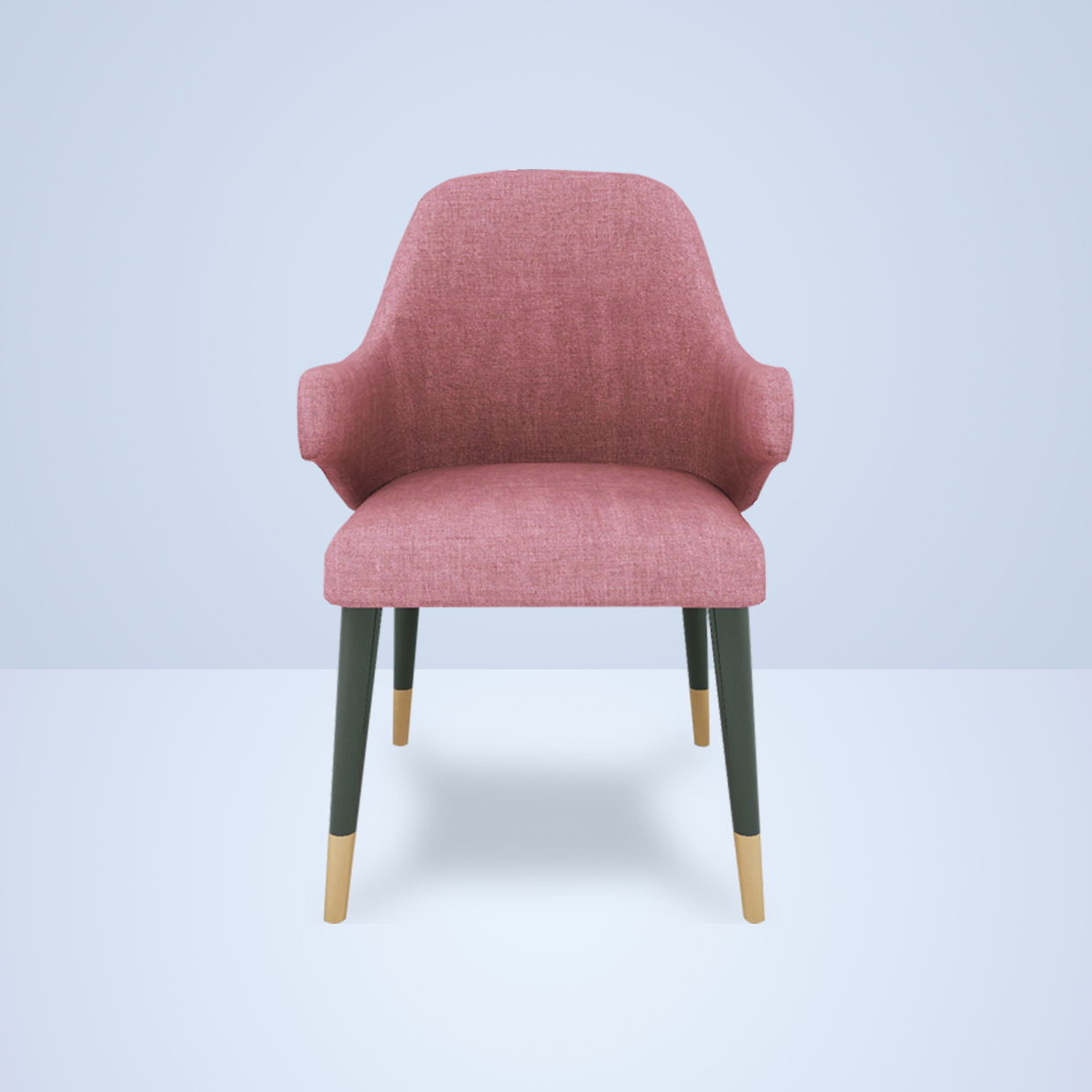 北欧现代简约实木布艺餐椅